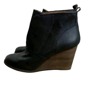 Lucky Brand Yinan Wedge Leather Bootie
